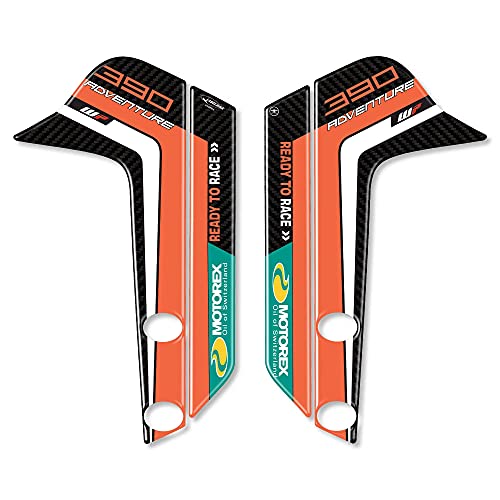 labelbike - 3D Stickers Motorbike Fork Protectors Decorations and Protections in Resin Compatible with KTM 390 Adventure 2020-2021