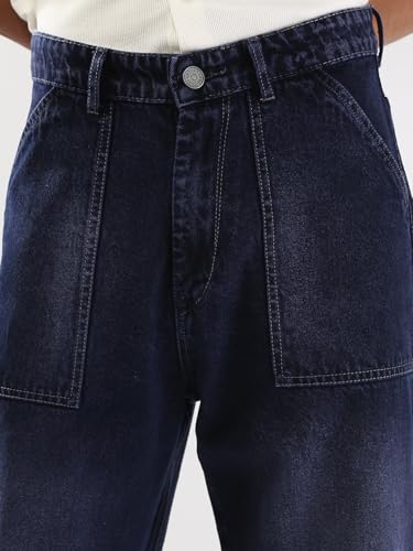 Image of Urbano Fashion Men's Loose Baggy Fit Cargo Carpenter Jeans with 6 Pockets Non-Stretchable