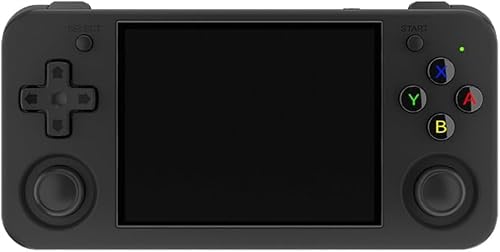 RG35XX H Handheld Game Console, 3.5\'\' IPS Screen Linux OS 3300mAH Battery Retro Video Games Player, Built-in 64G TF Card 5528 Games, Support 5G WiFi Bluetooth TV Output (Black, 64G)