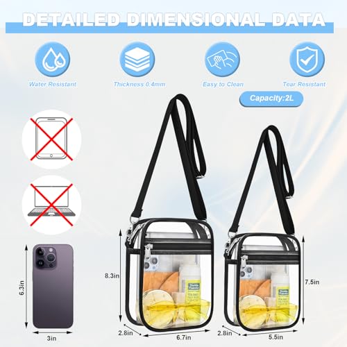 Clear Bag for Stadium Events - Small Purse, Mini Sport Fan Handbag for Concert, Work, Travel2