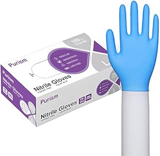 Daddy's Choice Disposable Blue Nitrile Gloves, Size Medium, No Latex, No Powder, Safe Working Gloves, House Cleaning gloves,100pcs (Medium)