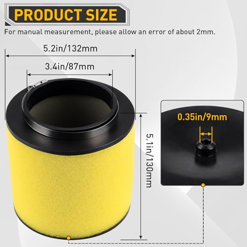 17254-HPO-A00 Air Filter Cleaner for Compatible with Honda Rincon 650 680 MUV700 Foreman 500 TRX500FM TRX500FE pioneer 700 Rincon 680 TRX680FA Rubicon TRX500FA TRX500FPA