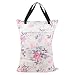 ALVABABY Large Wet Dry Bag Waterproof Hanging Cloth Diaper with Double Zippered Pockets 25x18 inches HL-H066