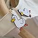 Produktbild HMYDZ Lustiger Enten-Ohrringe neuen Entwurf-koreanische Tiere Emaille-Tropfen baumeln Ohrringe Keep Going Cartoon-Anhänger Ohrring Schmuck (Metal Color : Duck Earrings)