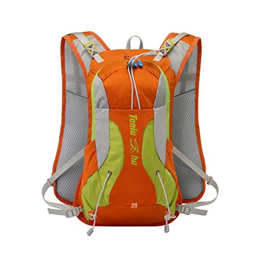 Tclothing – Mochila para bicicleta de 10 l, para exteriores, mochila de senderismo, para hombre, mochila de trekking, para mujer, mochila de viaje, resistente al agua, Unisex, naranja