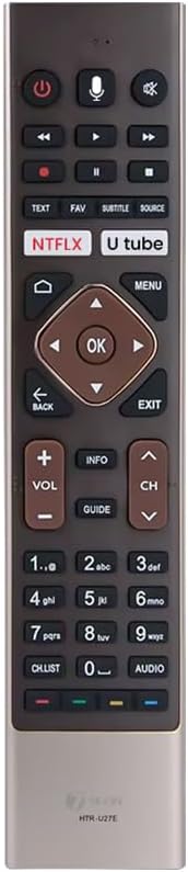 7SEVEN® Compatible with HTR-U27E HAIER TV Remote Control with Google Assistant, Bluetooth Voice Command HAIER Remote Android tv with Netflix YouTube hot Keys. Pairing Must!