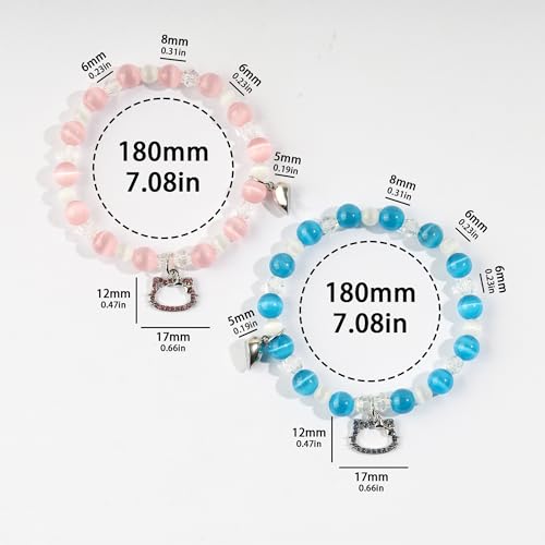 2pcs Magnetic Friendship Couples Bracelets Set, Matching Bracelet for Couple Gifts for Best Friend Valentines Day Gifts Bff Bestie Gf Soulmate2