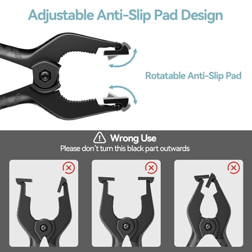 Image of EMART 12 Pack Heavy Duty Spring Clamps 4.5 Inch Plastic Large Professional Backdrop Clips Clamps for Backdrop Stand, Photography Studio, Balloon arch, Photoshoot, Woodworking, Crafts, Pool Cover-Black