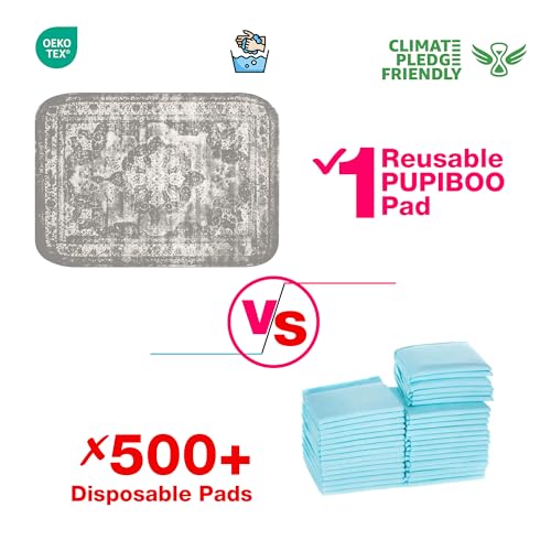 Image of PUPIBOO Washable Pee Pads for Dogs and Cats - Super Absorbent Reusable Puppy Training Pads - 100% Waterproof, Leak-Proof & Non-Slip Whelping Pads for Pet Housebreaking