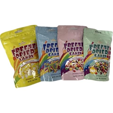 Apexy Freeze Dried Candy - Variety Pack-Freeze Dried Rainbow Candy Assorted Flavor - Dehydrated, Crunchy, Colorful Treats & Snacks for Kids & Adults - Packed in a Resealable Pouch (Variety Pack of 8) Cover