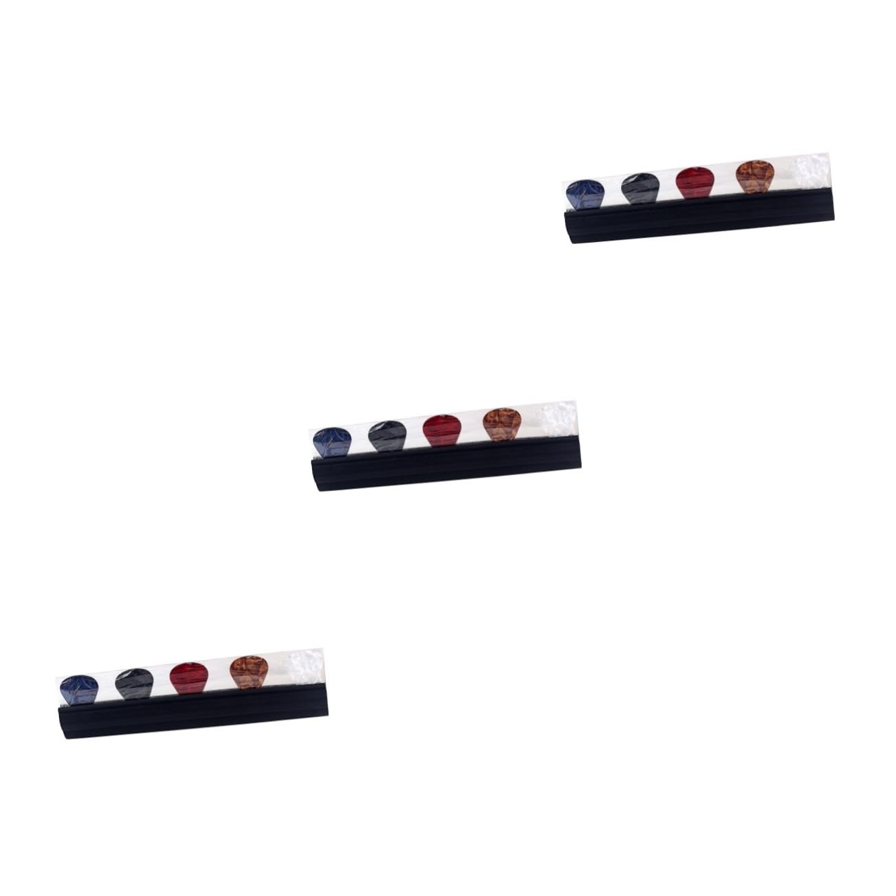 ibasenice 3 Piezas Titular De Selección Almacenamiento De Púas De Guitarra Púas De Mandolina Púa De Guitarra Púa De Bajo Púas De Selecciones De Bajo Soporte De Púa Elegir Clip Black