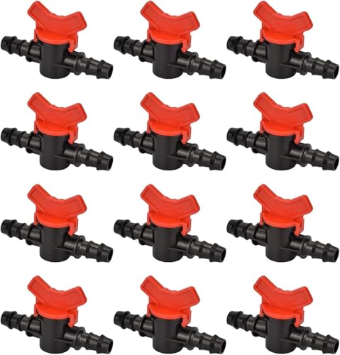 Válvula de control de plástico, válvula de conmutación de púas para riego por goteo, conector para manguera de jardín, suministros de riego para jardín, para manguera de agua de 16 mm