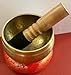 Indian Consigners Tibetan Singing Bowl Set – 3.5-Inch Medium Brass Meditation Sound Bowl with Wooden Mallet & Silk Cushion – Handmade in Nepal for Yoga, Mindfulness & Chakra Healing