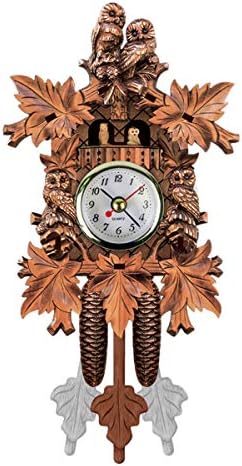 Yinuoday Cuckoo Clock, Big Wall Clock Battery-Operated Vintage Coo Coo Clock for Home Kitchen Bathroom Décor