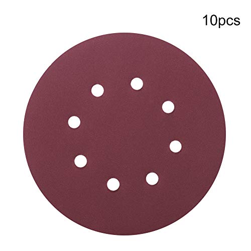 Utoolmart ディスクペーパー サンダー サンディングディスク サンドペーパー ダブルアクション マジック ペーパー 研磨 やすり 電動サンダー用 サンディングパット 木工用 ランダムアクションサンダー用 サンディング 研磨 サンダー用紙やすり丸型 #320 8穴 工木工生地研磨用 7インチ 外径 180mm 10枚