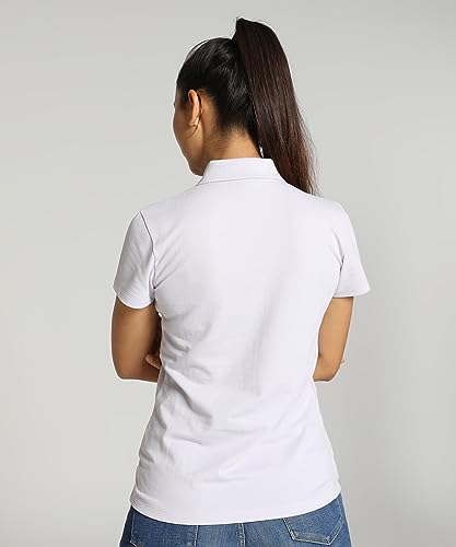 Image of Puma Women's Polo T-Shirt | Cotton Regular Fit Short Sleeve Polo with Ribbed Collar & Button Placket | Classic Everyday T-Shirt for Casual, Sport & Streetwear
