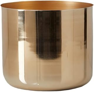 12 Glam Office Ideas for Chic Modern Style 63 Serene Spaces Living Gold-Finish Iron Indoor Planter, Round Cachepot for...