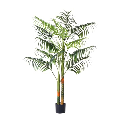 5FT Artificial Palm Tree Tall Plant with Planter...