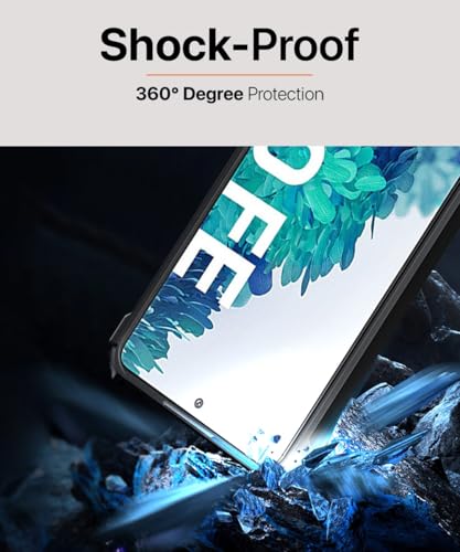 Image of WOW IMAGINE Shockproof Clear Protective Back Case for Samsung Galaxy S20 FE | S20 FE 5G - AirEDGE Technology | 360 Degree Camera Protection | Transparent Hybrid Back Case Mobile Cover - Black