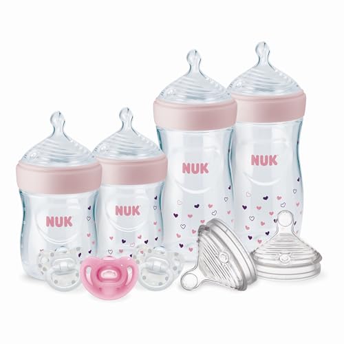 Image of NUK Simply Natural Giftset with SafeTemp and Anti-Colic Vent Bottles for Natural Feeding, Includes 9 Pieces