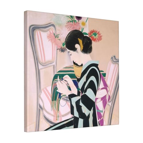 絵画 フレーム装飾画 速水御舟 花ノ傍 キャンバスアート アートパネル 壁画 壁掛け 絵 モダンアート 版画 壁飾り 世界の名画 ポスター 40x40cm