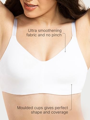 Image of Enamor Women's Everyday Cotton T-Shirt Bra - Non-Padded, Non-Wired, Full-Coverage, Pinch-Free, Ultra-Smoothing Design