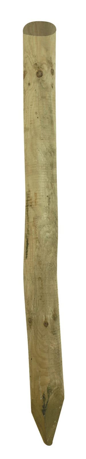 1PEZZO PALO IN LEGNO TONDO PUNTA IN PINO IMPREGNATO CM. 10X300