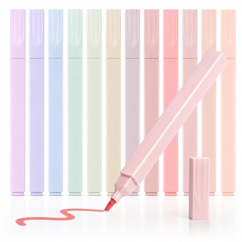 ENAESLOT 12 PCS Bible Highlighters Double Tip12 Colors Bible Highlighter Markers No Bleed Notes School Supplies