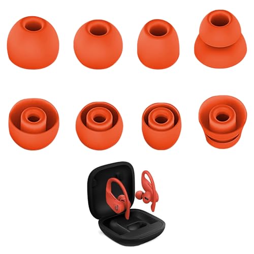 Miayaya �V���R���`�b�v �����p�C���z���`�b�v Beats Powerbeats Pro�C���[�`�b�v �C���[�`�b�v �[�d�P�[�X�C���[�J�o�[�Ƀt�B�b�g�AS/M/L�A�_�u���t�����W 4�g�A���b�h