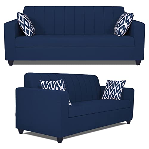 Image of Adorn India Rio HighBack 3+1+1 5 Seater Sofa Set (Blue) (3 Year Warranty)