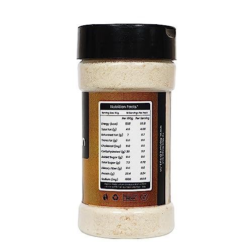 NatureOnus Vegan Parmesan Cheese Powder Seasoning 100 Gram for Popcorn, Pasta, Pizza, Nachos, Fries, Dosa, Sprinkle on Salad, Snacks