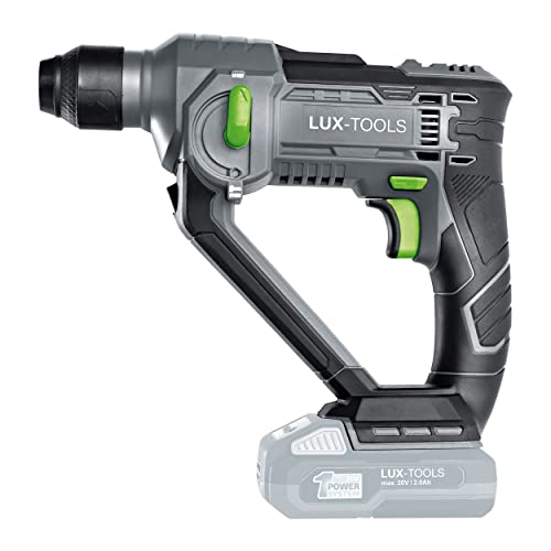 LUX-TOOLS A-BH-20 Akku-Bohrhammer mit SDS Plus Aufnahme & LED-Arbeitsleuchte | 20V Bohrmaschine mit 1,1 Joule… – Bild 3