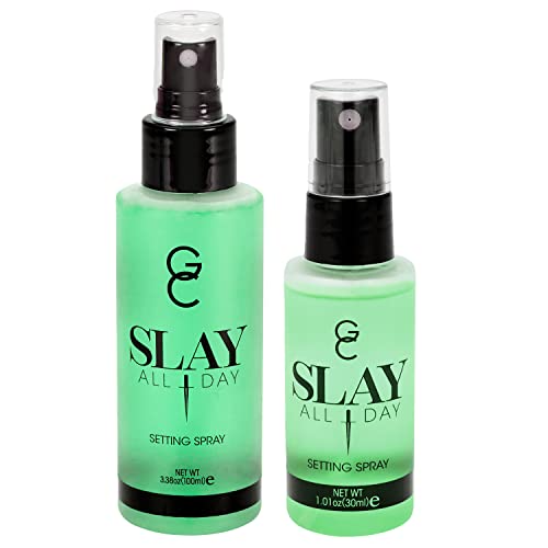 Gerard Cosmetics Makeup Setting Spray Bundle | Cucumber Scent Full and Mini | Oil Control Matte Finish Facial Mist & Makeup Sealer