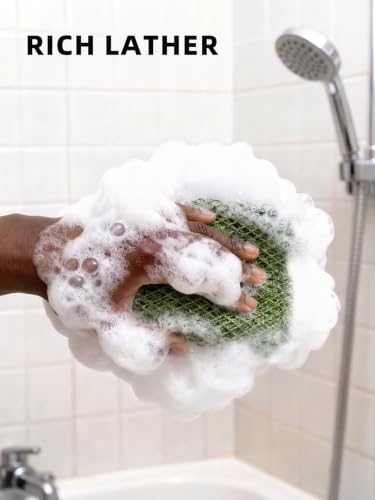 Cleangor 2Pcs African Net Sponge Authentic with Knots - Exfoliating Body