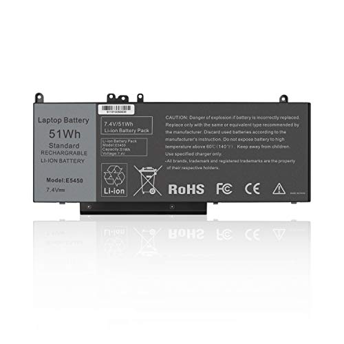 TREE.NB G5M10 Battery for Dell Latitude 14 E5450 5450 15 E5550 5550 12 E5250 5250 3150 3160 3550 Series, 15.6 inch, 0WYJC2 8V5GX R9XM WYJC2 1KY05 451-BBLN 451-BBLL 451-BBLK
