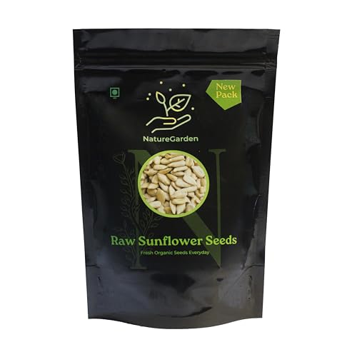 Image of NatureGarden Raw Sunflower Seeds 250g Pack | High Protein Fiber Vitamin E Magnesium | Healthy Snack | Diet Food | Antioxidant-Rich | Low Calorie Vegan Gluten-Free | Seeds for Eating Planting Birds