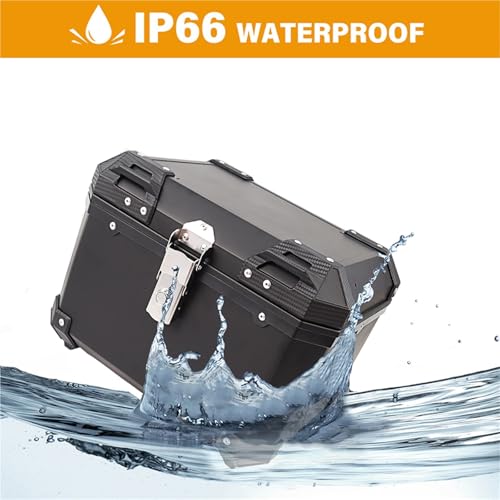 Caja para casco de motocicleta 45 L universal de ABS para equipaje 4