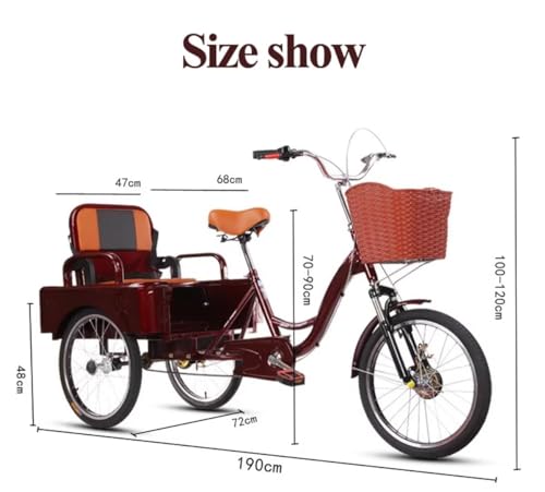 Triciclo 20 pulgadas para adultos y mayores miniatura 7