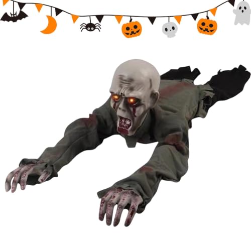 Crawling Ghost Voice-Activated Electric Eyes Glowing Swaying Creeping