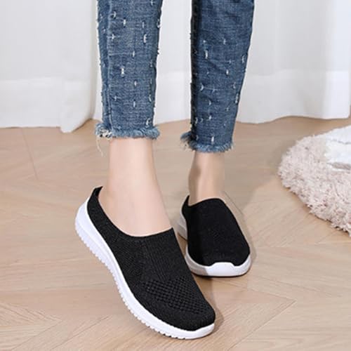 Women Breathable Mesh Orthopedic Slip On Mules Closed Toe Backless Sneakers Lightweight Breathable Comfortable Walking Shoes3