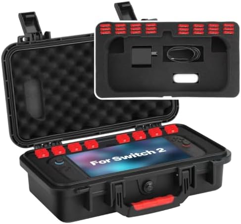 ZENACCE Hard Shell Carrying Case Compatible with 2025 Nintendo Switch 2, Travel Bag Holds New Switch 2 Console, Power Adapter, Cable and Other Accessories