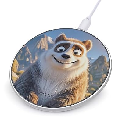 Smiling Animal Wireless Charger 10W Portable Fast Wireless Charging Pad Compatible with Phone Slim Charging Station Lightweight Charger Mat Charging Block for Travel Home Office