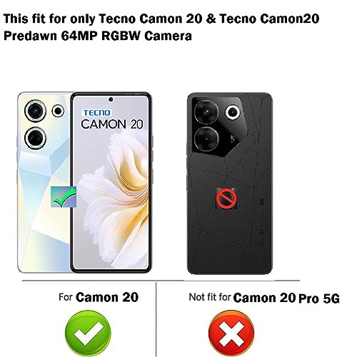 Image of Rubber Back Cover for Tecno CK6 / Camon 20 - Transparent