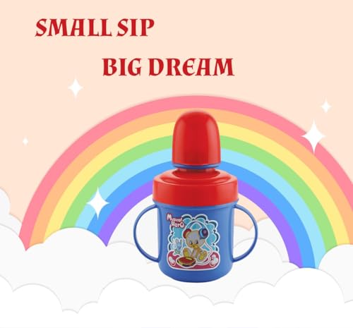 Image of Zerya Hippo Stainless Steel Baby Spout Sipper Cup for Kids /Toddler with Soft Silicone 250 ML (Blue)