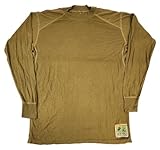 Military Outdoor Clothing Never Issued USMC Frog Silk Weight Tops, Large, Coyote