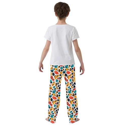 Boys' Pants Colorful Leopard Cheetah Spot Print Long Bottoms Jogger Pants Elastic Waist Trousers with Pockets S-XL3