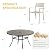 VICLLAX 9 Pieces Outdoor Table and Chairs, Patio Dining Set for 8 Includes 53" Outdoor Round Table and 8 Stackable Patio Chairs for Lawn Garden, Grey Wood-Like Table