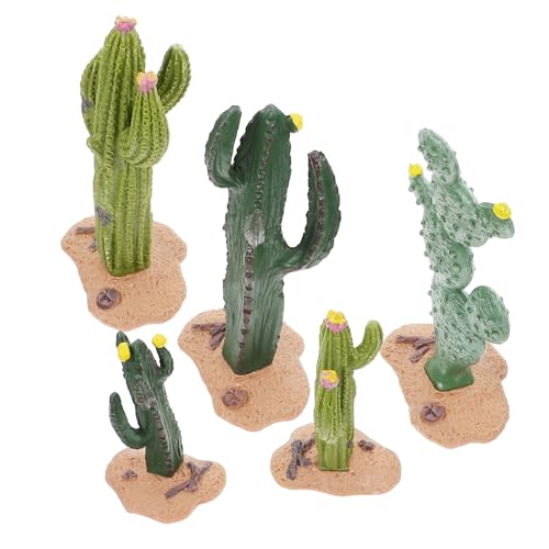 SMASOLO 5 pezzi Mini Cactus Modellino Artificiale per Diorama Decorazioni Micro Paesaggio e Simulato per in Miniatura e da Sabbia