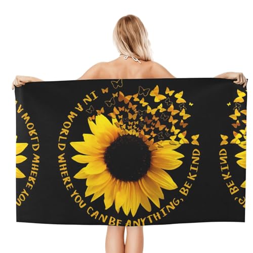 Serviette de bain microfibre papillon 81x132 cm - 3