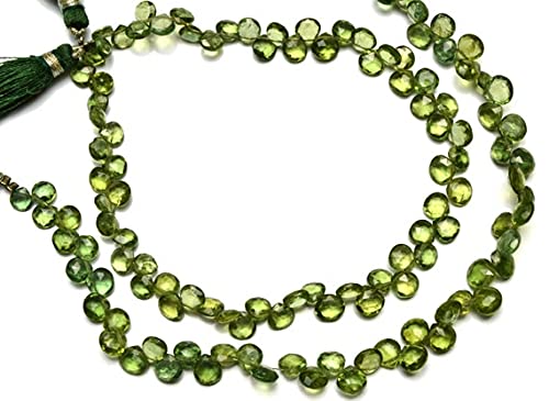 Apatite verte naturelle facettée en cœur 4-6mm pour bijoux haut de gamme